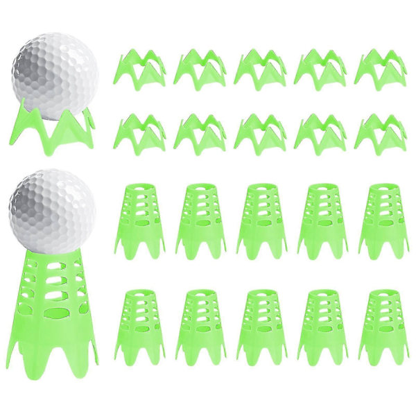 Golfpeggar i plast för hemmasimulator, golfpeggar för utomhus- och inomhusbruk, simulatorövning, träningsmatta, golfpeggar-ZZY Green