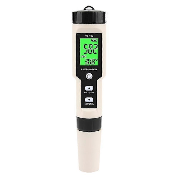 4 in 1 Yy-400 Ph/orp/h2&tem Mittari Digitaalinen Vetykonsentraation Testauslaite Akvaarioon, Uima-altaaseen
