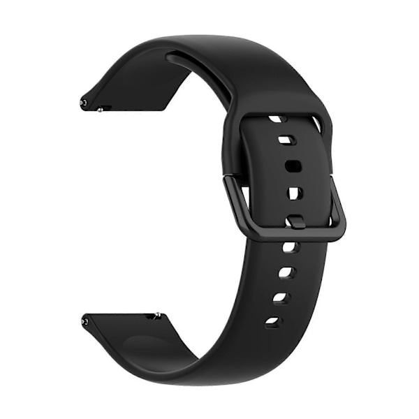 20mm Mjukt Silikon Armbandsur Armband Ersättning Kompatibel Samsung Galaxy Watch Active 2 40/44mm Black