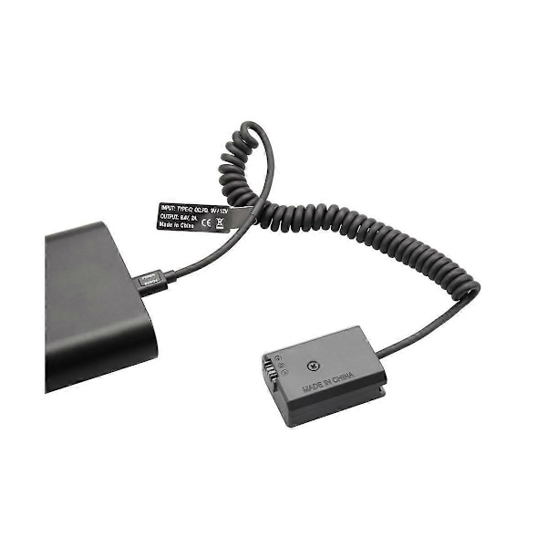 NP-FW50 Dummy Batteri PD Type-C Kobling til ZV-E10 A7 A7R/S/M A7II A7S2 A7M2 A7R2 A6500 NEX5 NEX7 -