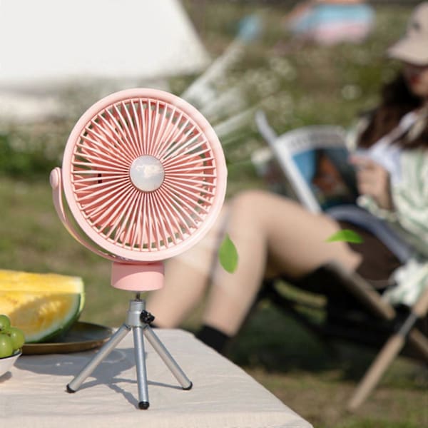 7.4'' Portabel Fläkt Stativfläkt Takfläkt Campingfläkt Takfläkt för Sommarstrand Green