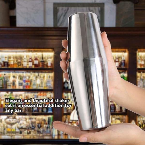 Boston cocktailshaker - 1 stk, rustfritt stål, 600/450ml - Egnet for amatører, bartendere