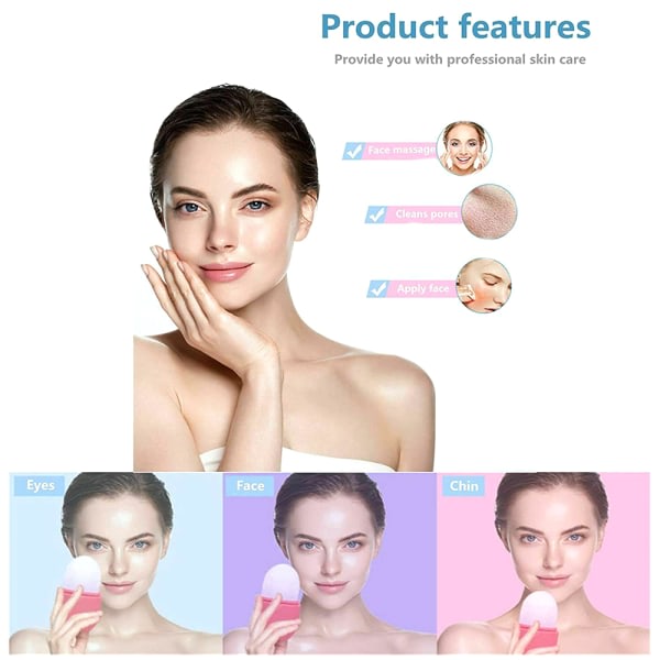 Beauty Silicone Ice Cube Massager Face Ice Roller Ihonhoito pinkki
