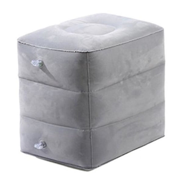 Oppustelig Flyvemaskine Fodstøtte Højdejusterbar Slidstærk Blød Bredt Anvendt Foldbar Bærbar light grey