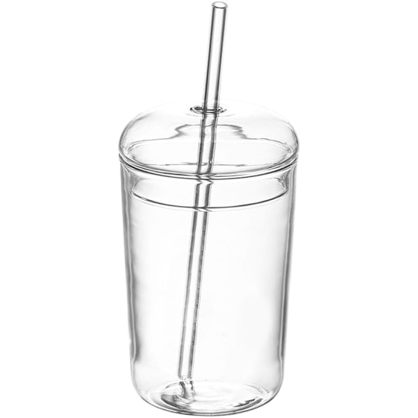 Mason Jar with Lid and Straw- Glass Boba Cup Aesthetic Cups- Clear Water Bottles Reusable Tumbler with Lid and Straw