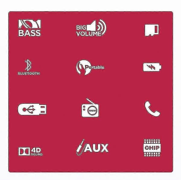 Bluetooth-kaiutin Mini Langaton Bluetooth-kaiutin Kannettava Subwoofer-kaiutin White