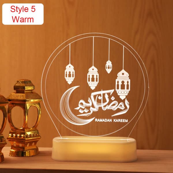 Nattlampe Ramadan Lanterne stil 5 varm