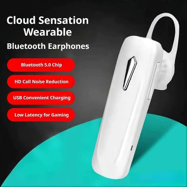 Mini Bluetooth Headset Trådløs Ørekrog Universal Synkronisering Til Ios/Android Klar Lyd Ergonomisk Pasform Black