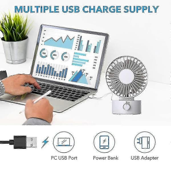 USB Lille Ventilator Ny Kontor Skrivebordsventilator Mini Lydløs Lille Elektrisk Ventilator
