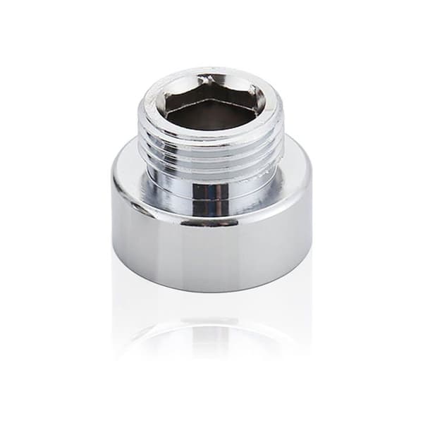 Kobberkranreduksjon-1, sølv, 3/4\" til 1/2\", adapter, dusjslange, rørleggerarbeid