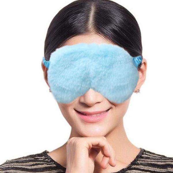 4 st Plysch Ögonmask Mjuk Fluffig Plysch Ögonmask Sovmask Justerbar för Barn Vuxna Kvinnor