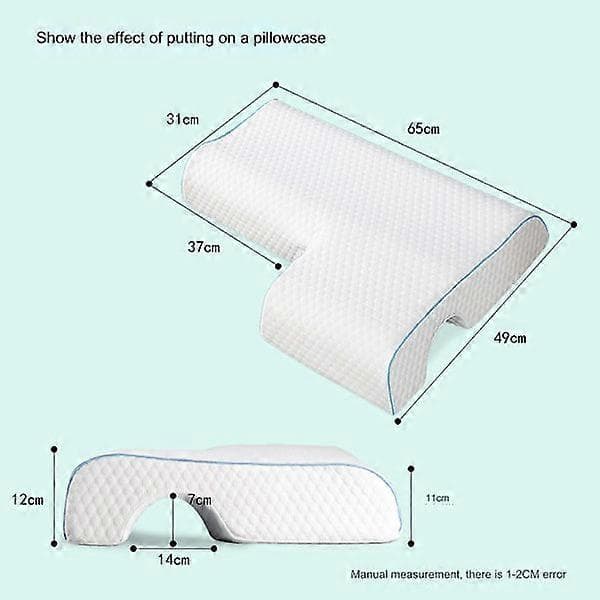 Kuddfack för par med långsam återhämtning Memory Foam Armstöd Handkub (Höger armkudde)