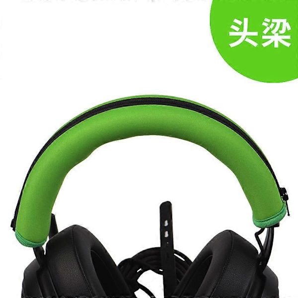 Øreputer og hodebånd erstatningsputer for Razer Nari Ultimate 7.1 Gaming Headset green head beam