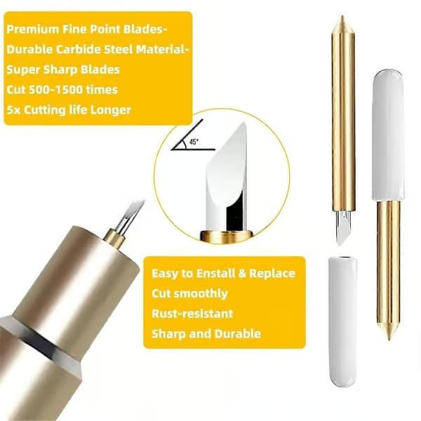 50 st Premium Fine Point-blad för Cricut Maker 3/Maker/Explore 3/Explore Air 2/Air/One/Venture