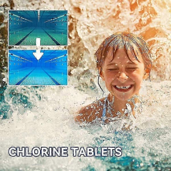 300g Klortabletter Rengöringstablett Kemisk Flytande Pool Bubbelpool