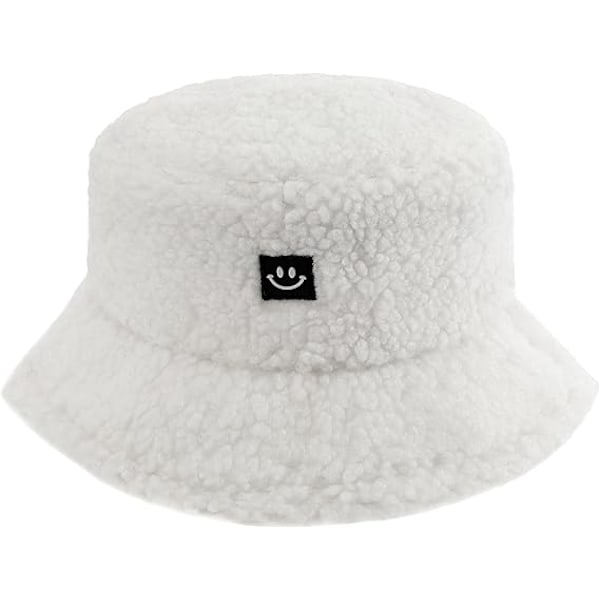 Winter Fluffy Bucket Hat for Women Men, Warm Fuzzy Furry Bucket Hats