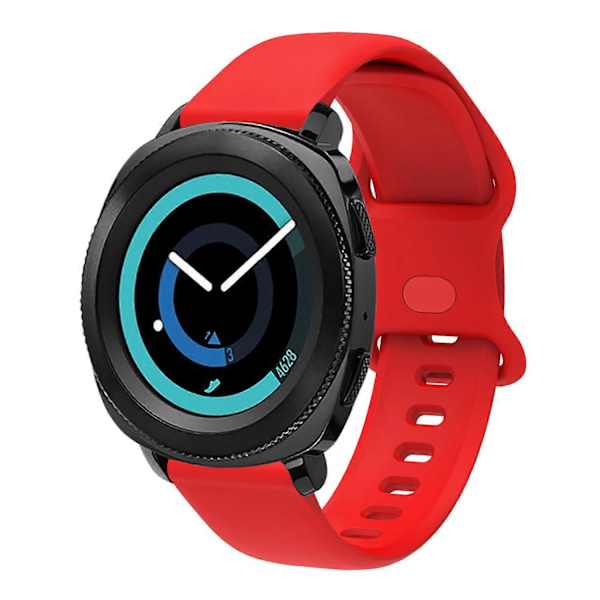20mm Universaali Silikoni Kellonranneke Samsung Galaxy Watch Active/Active2 40mm/Watch 42mm/Huami Amazfit GTR (42mm)/Garmin vivoactive -kelloille Red