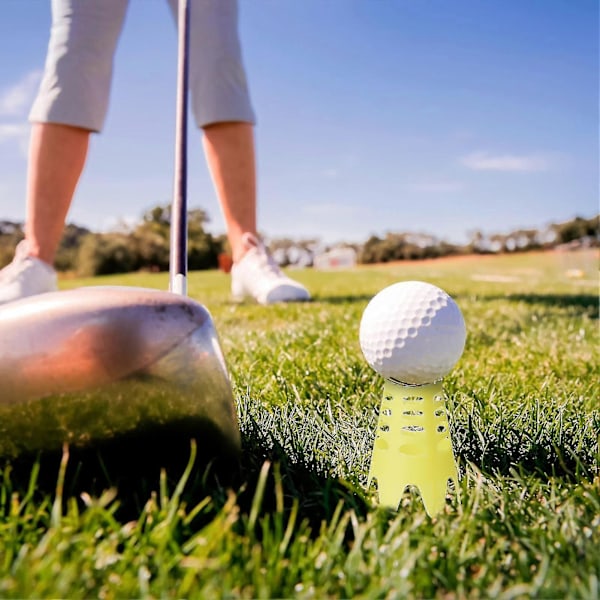 Golfpeggar i plast för hemmasimulator, golfpeggar för utomhus- och inomhusbruk, simulatorövning, träningsmatta, golfpeggar-ZZY Yellow