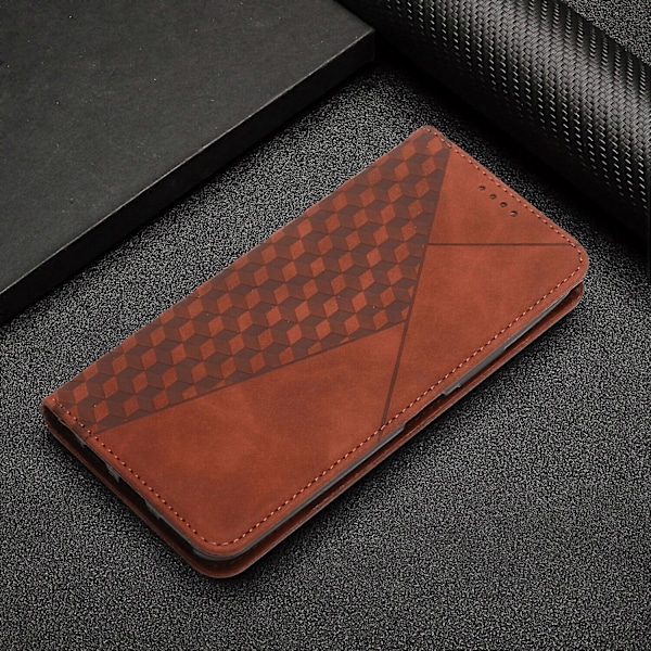 Etui til Xiaomi Redmi Note 13 4G Wallet Magnetisk Cover Flip PU Læder Kompatibel med Xiaomi Redmi Note 13 4G Etui Brown