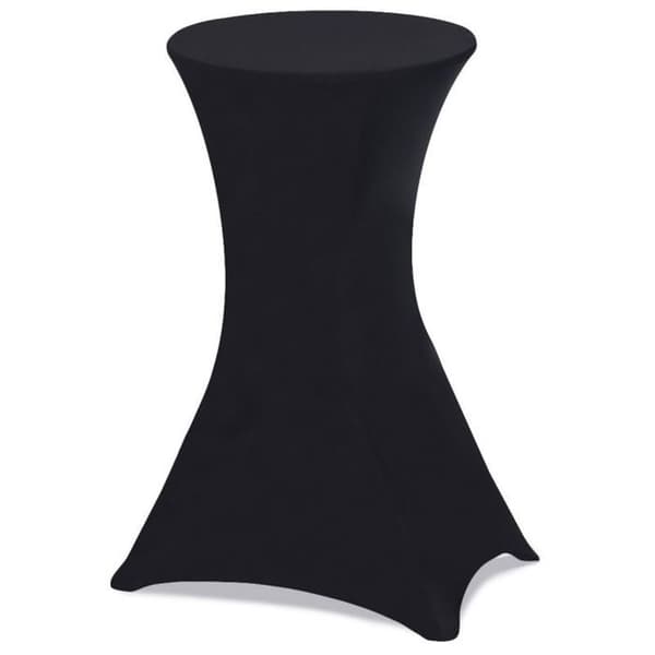 Set med 2 svarta överdrag för 110 cm hopfällbart barbord