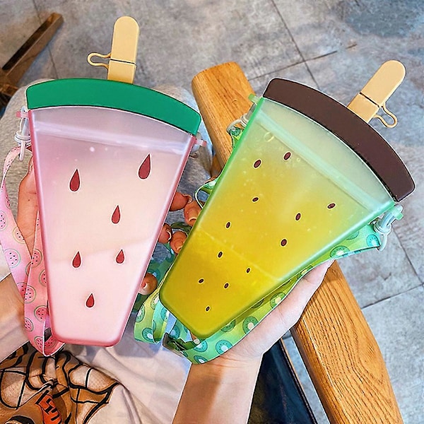 4 Fruktformede Vannflasker - Perfekte Gaver til Barn og Voksne