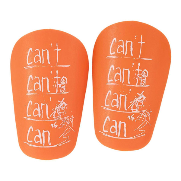 2 stk. Mini Fodbold Benskinner Benbeskyttelse til Udendørs Sport Fodboldkamp Grøn 8cmx5cm Orange 8cmx5cm Multi