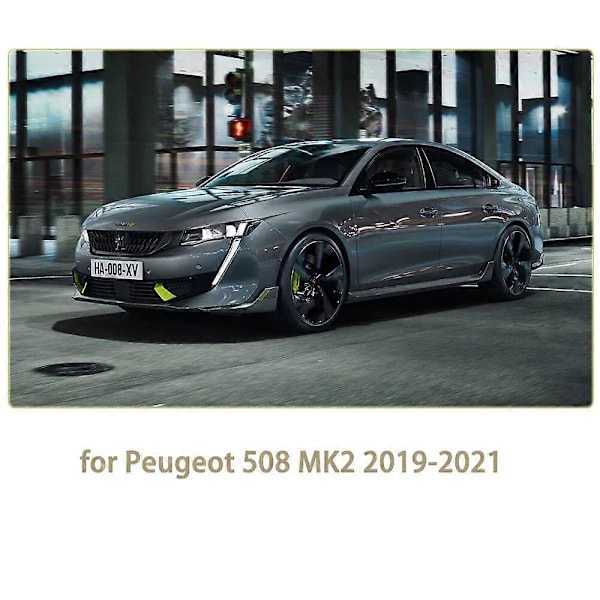 Sklisikker Dashborddeksel Dash Mat for Peugeot 508 MK2 2019 2020 2021 Pad Sklisikker Pute Anti-UV Solskjerm Visir Tilbehør Black edge Left steering wheel