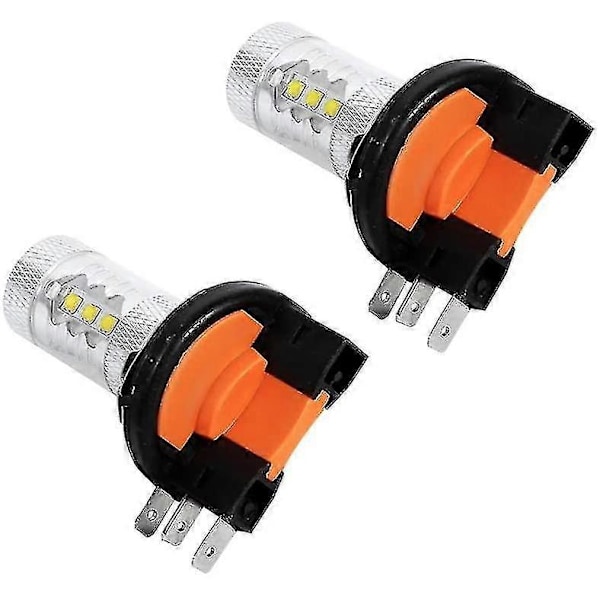 2 stk. 80W H15 LED Pære Hvit Bilfrontlykt