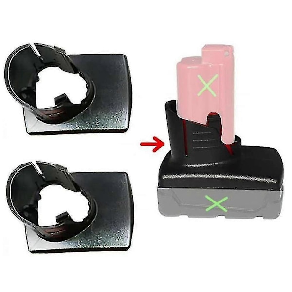 2 stk. M12 Batteri Topp Plastikk Etui Erstatning, Kun Deksel, For 48-11-2411 M12 Li-ion 4.0-6.0ah Batt