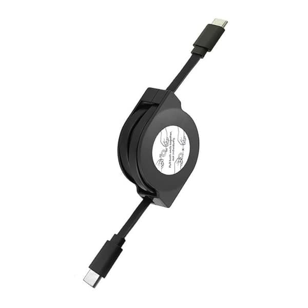 PD 60W USB C Infällbar Datakabel, för Macbook Snabbladdningskabel för Typ C Mobiltelefon Switch