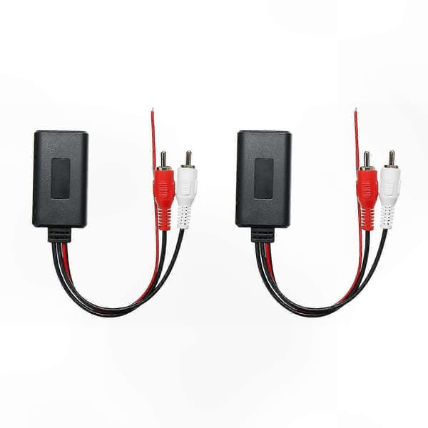 2-pack trådlös Bluetooth-ljudadapter med RCA AUX-kabel för bilmusikströmning Universal 2RCA-gränssnitt