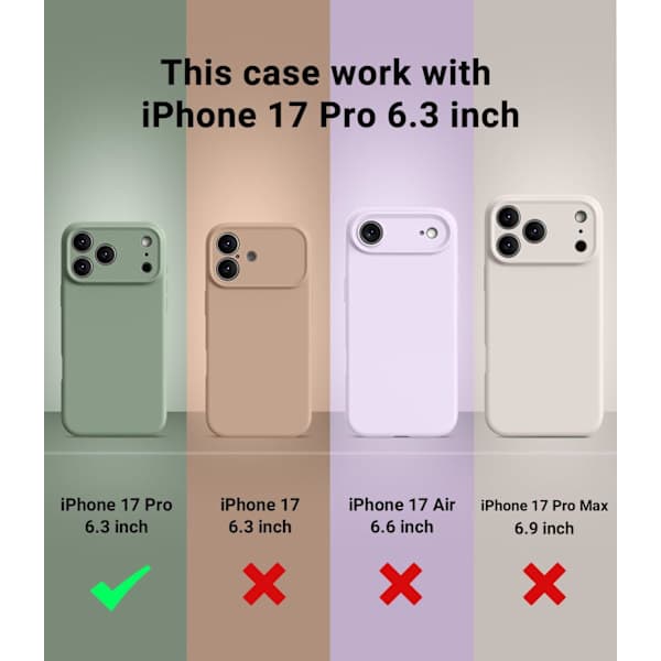 Silikondeksel til iPhone 17 Pro | Militærgradert fallbeskyttelse