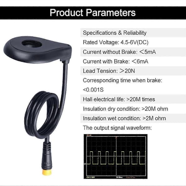 Cykel Power Pedal Assist Sensor Vänster PAS Elcykel Pedalsensor Verktyg
