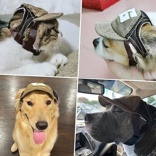 Koiran hattu Aurinkohattu Koiran lippalakki Urheilulippis Ulkoiluhattu Aurinkosuoja Koiran hattu korvarei'illä Säädettävä Hengittävä Sininen L Sininen L Blue L