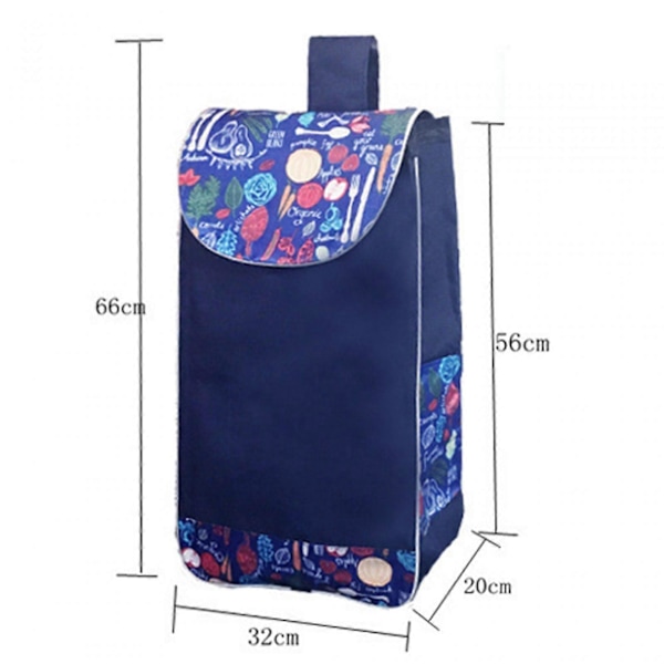 Indkøbsvogn Erstatningstaske Stor Kapacitet Oxford Stof Vandtæt til Brugsvogn Slidstærk med Sidelommer og Baglomme Trolley Taske Style C Thickened