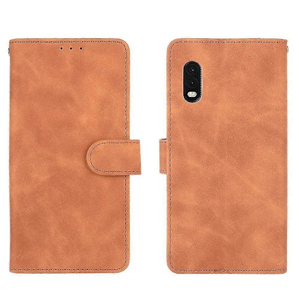 Fodral för Samsung Galaxy Xcover Pro Premium Läder med Korthållare Flip Folio Magnetiskt Fodral Etui Coque - Svart Brown