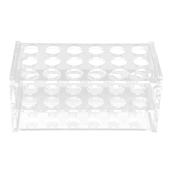 Akryl provrörsställ för 17mm rör 18 hål Transparent centrifugrörställ för 10ml 15ml rör