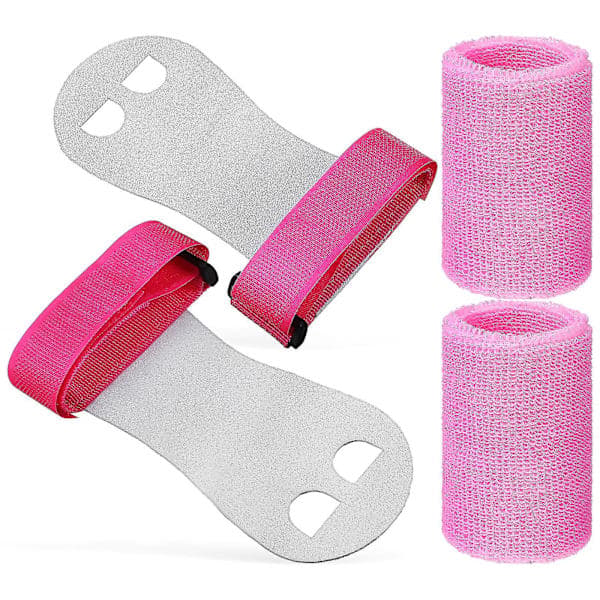 4 st Gymnastikgrepp och handledsband, stånggrepp, handflateskydd och handledsstöd för träningsövningar för barn (som visas)