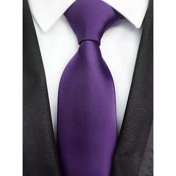 Miesten Solmiot Yksiväriset Kaulaliinat Miehille Hääjuhliin Liiketapahtumiin Virallisiin Kaulaliinoihin Purple