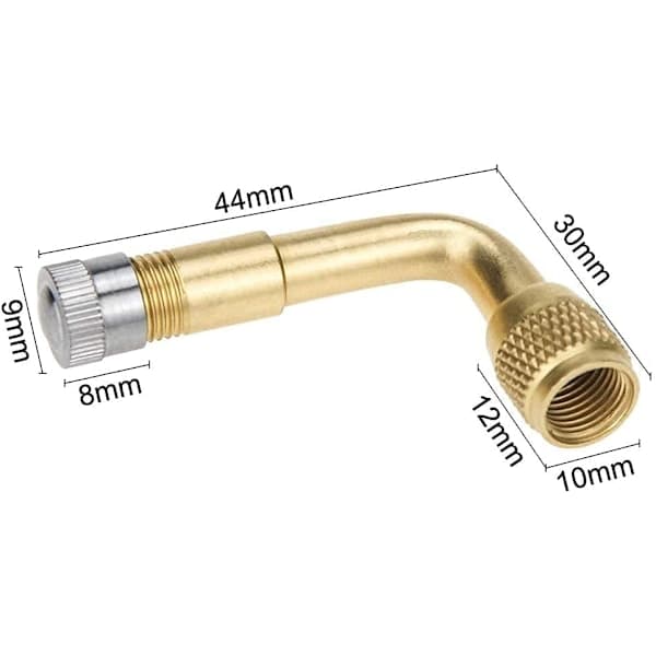 2-pak ventilforlænger, ventilforlænger, ventiladapter, ventilvinkel