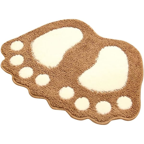 Cute Paw Shaped Bathroom Rug Non-Slip Bath Mat, Toilet Bathtub Doormat Absorbent Quick-drying Washable Durable