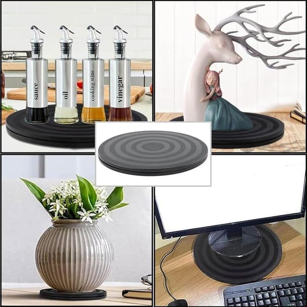 20 cm universal drejeskive, solid 360° roterende plade til højttalere, laptops, skærme (20 cm)