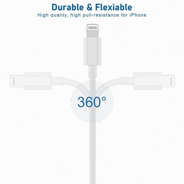 FOR iPhone Lader USB-C - Kabel / Ledning - 20W - Hurtiglader 4-pakning 1.8m