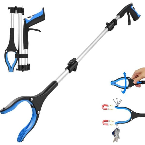 110 cm - Gripehjelp for eldre - Sammenleggbar med solid håndtak og 360° roterende hode - for seniorer