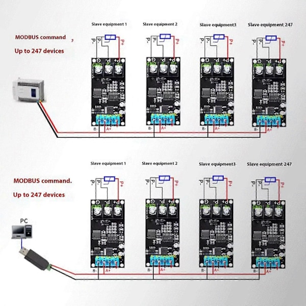 PT100 Temperaturtransmitter RS485 Modbus Modul Temperatursensorer Transmitter til Elektronisk Tilbehør