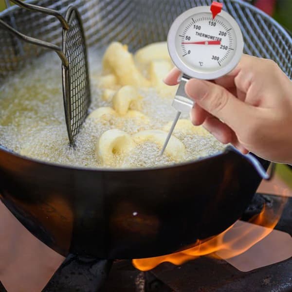 Steketermometer i rustfritt stål 300°C/550°F - Grill/Ovn/Kullrøyker