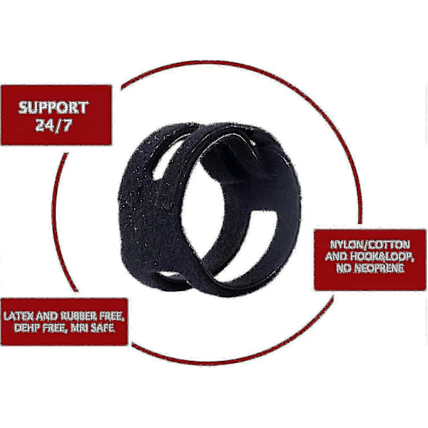 Wristwidget Justerbar håndledsstøtte til TFCC-skader, One Size passer de fleste. Til venstre og højre håndled, støtte til vægtbærende belastning, træning Black