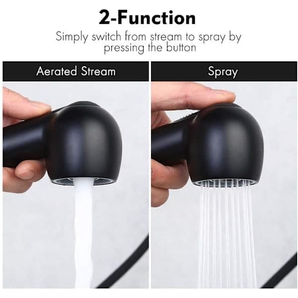 Duschmunstycke med handdusch Svart Black