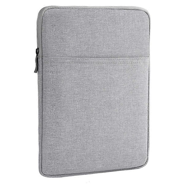 Ohut kantolaukku 8 tuuman tableteille, suojapussi vedenpitävä suojalaukku taskulla - vaaleanharmaa Multicolor Light Grey