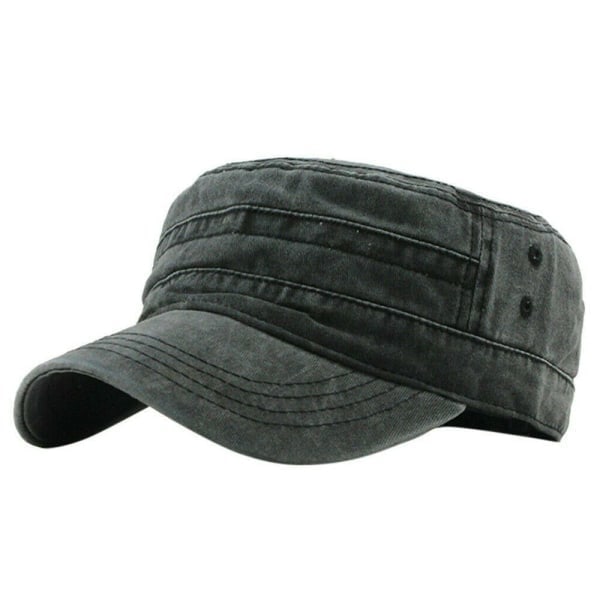 Mænd Kvinder Camouflage Army Hat Camo Militær Cadet Kamp Kasket black